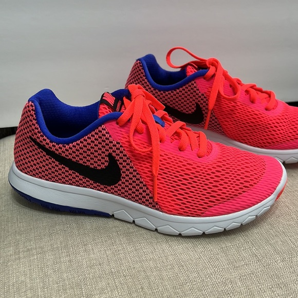 Nike Flex Women's Athletic Shoes - Pink and Blue Size 5.5 - Picture 2 of 10